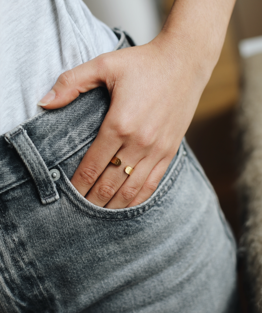 Toi & Moi | Bague Estampée